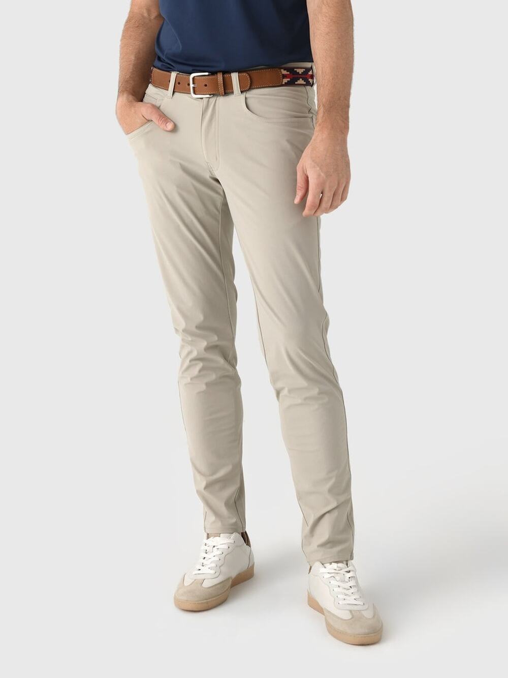 Peter Millar Crown Crafted Bingham Performance 5 Pocket Pants Size 44x32 Beige